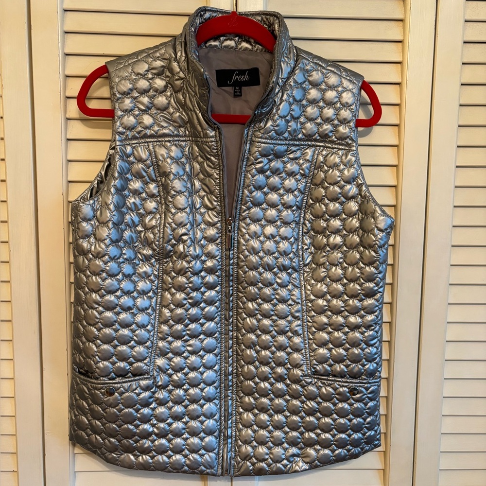 Fresh Quilted Silver Vest